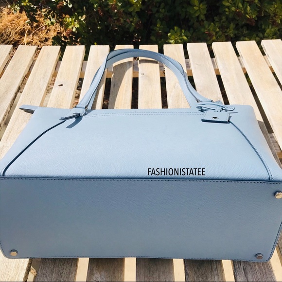 New Kate Spade Large Blue Pocket Tote Bag dawn - Picture 8 of 8